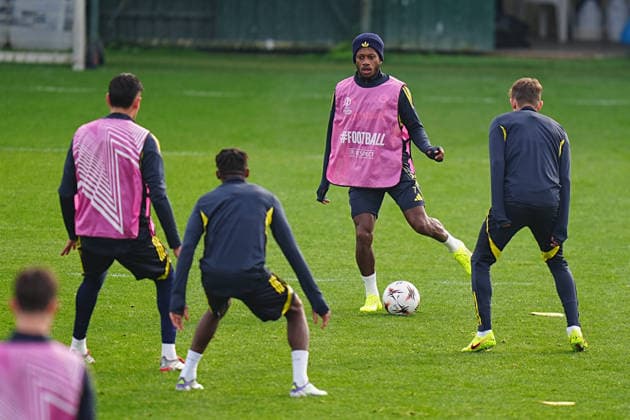 Training session ahead of Fenerbahce v Brann - UEFA Europe League ISTANBUL, TURKIYE - DECEMBER 10: Players of Fenerbahce attend a training session ahead of the UEFA Europa League Week 6 match against Brann at the Fenerbahce Can Bartu Facilities in Istanbul, Turkiye on December 10, 2025. Adem Kutucu Anadolu Istanbul Turkey. Editorial use only. Please get in touch for any other usage.  Copyright: x2025xAnadoluxAdemxKutucux