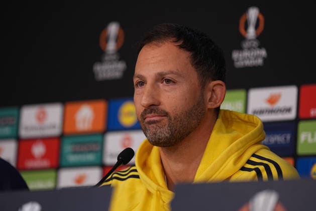 Ahead of UEFA Europa League Brann v Fenerbahce match ISTANBUL, TURKIYE - DECEMBER 10: Head coach Domenico Tedesco of Fenerbahce holds a press conference, PK, Pressekonferenz at Can Bartu Facilities in Istanbul, Turkiye on December 10, 2025, ahead of UEFA Europa League 6th week match between Brann and Fenerbahce. Adem Kutucu Anadolu Istanbul Turkey. Editorial use only. Please get in touch for any other usage.  Copyright: x2025xAnadoluxAdemxKutucux