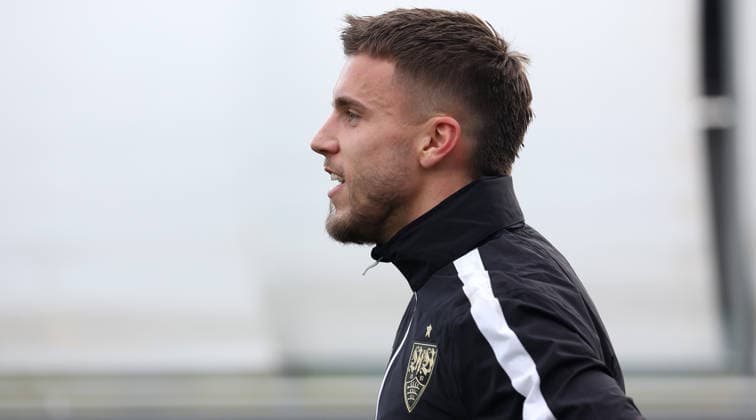 BAU 10 12 2025 Stuttgart Football VfB Stuttgart Training, Ermedin Demirovic VfB