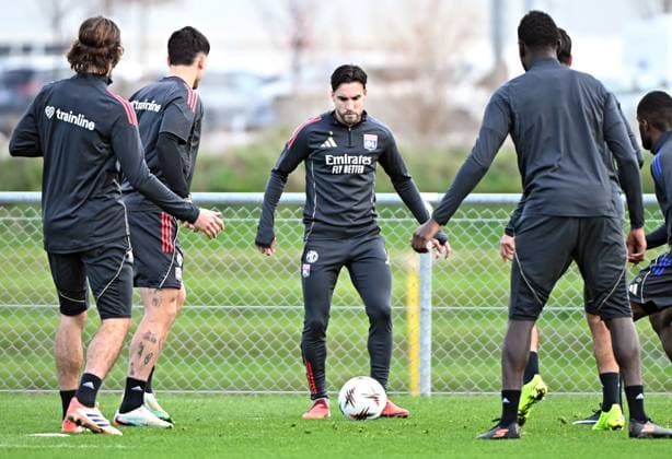 Football, EL, Olympique Lyon training