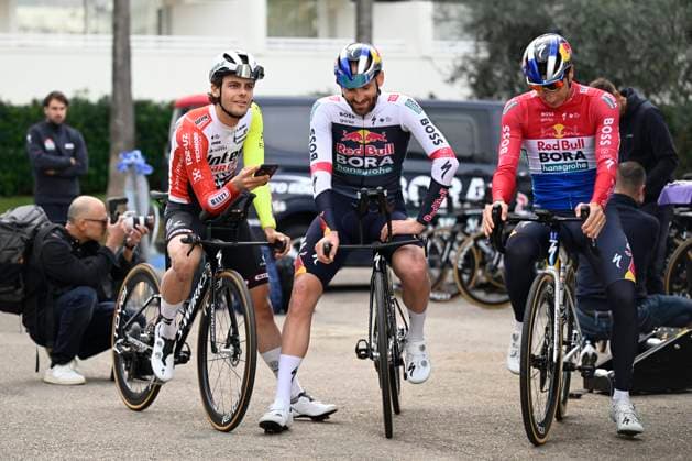 Media day of Red Bull-BORA-hansgrohe BINISSALEM, SPAIN - DECEMBER 10 : Marit Arne (BEL) of Red Bull BORA - Hansgrohe and Meeus Jordi (BEL) of Red Bull BORA - Hansgrohe pictured during the media day of the Red Bull-BORA-hansgrohe cycling team at Central Studios Mallorca on December 10, 2025 in Binissalem, Spain, 10 12 2025 Binissalem Spain  Copyright: xJanxDexMeuleneirx