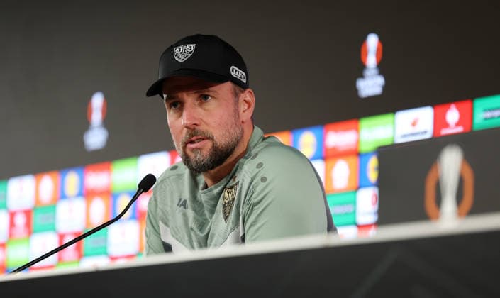 BAU 10 12 2025 Stuttgart Soccer VfB Stuttgart Press conference, Coach Sebastian Hoeneß