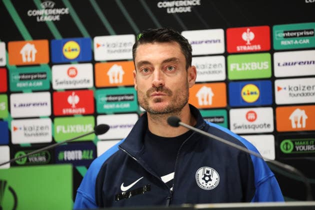 NK Celje press conference, PK, Pressekonferenz UEFA Conference League Head coach of NK Celje Albert Riera speaks on a press conference at HNK Rijeka Stadium on December 10, 2025 in Rijeka, Croatia ahead of the UEFA Conference League match against HNK Rijeka.  GoranxKovacic PIXSELL
