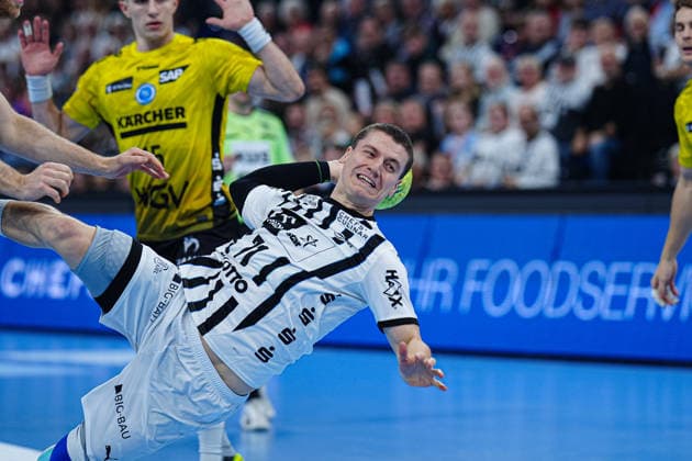 Throw Goal Elias Ellefsen a Skipagotu THW Kiel, 71 GER, THW Kiel vs TVB Stuttgart, Handball, 1 Bundesliga, Matchday 16, Season 2025 2026, 10 12 2025 GER, THW Kiel vs TVB Stuttgart, Handball, 1 Bundesliga, Matchday 16, Season 2025 2026, 10 12 2025 Kiel Copyright: xEibner-Pressefoto MarcelxvonxFehrnx EP_MFN