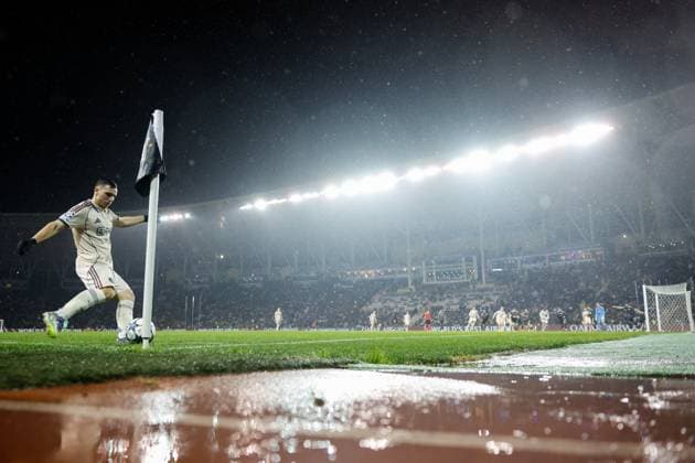 BAKU , 10-12-2025 , Tofiq Bahramov Stadion , Season 2025 2026 , UEFA Champions League football , match between FK Qarabag and Ajax Amsterdam , picture shows Ajax player Oscar Gloukh Qarabag - Ajax  x200103854x Copyright: