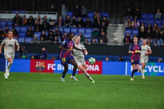 Aicha Camara ( FC Barcelona, Barca ) in action during the match between FC Barcelona Womens team and SL Benfica Womens team, valid for Womens Champions League 2025 2026 at Estadi Johan Cruyff on 10 December 2025. Barcelona Estadi Johan Cruyff Barcelona Portugal Copyright: xIMAGOx xPRIMExSPORTSxIMAGESx xFILIPExOLIVEIRAx