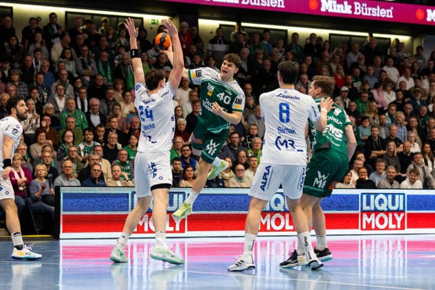 Elias NEWEL FRISCH AUF Goeppingen, 40 GER, FRISCH AUF Goeppingen vs TBV Lemgo, Handball, Bundesliga, Matchday 16, Season 2025 2026, 10 12 2025, GER, FRISCH AUF Goeppingen vs TBV Lemgo, Handball, Bundesliga, Matchday 16, Season 2025 2026, 10 12 2025, Goeppingen Copyright: xEibnerxPressefoto OliverxSchmidtx EP_OST