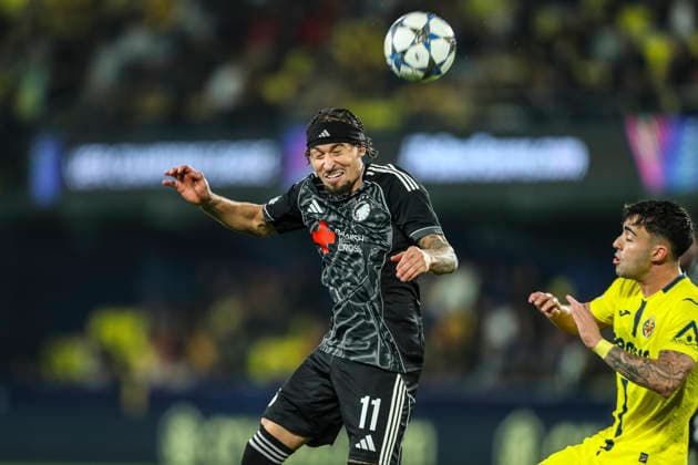 December 10, 2025, Villarreal, Castellon, SPAIN: Jordan Larsson of FC Copenhague in action during the UEFA Europa League, football match played between Villarreal CF and FC Copenhanaguen at the Ceramica Stadium on December 10, 2025, in Valencia, Spain. Villarreal SPAIN - ZUMAa181 20251210_zaa_a181_021 Copyright: xIvanxTerronx