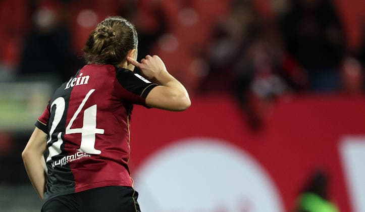 Lein Nastassja Torjubel 3-1 . 1.FC Nürnberg-Eintracht Frankfurt , Google Pixel Frauen-Bundesliga , Fußball , in den Max Morlock Stadion, in Nürnberg , Bayern, Deutschland. Dezember 10, 2025 . Photo by: Davide Elias IPA Photo Pressefoto DENL Copyright: xDavidexEliasx