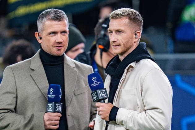 10 12 2025, Borussia Dortmund vs FK Bodo Glimt, UEFA Champions League, Matchday 6 Marco Reus on DAZN Regulations prohibit any use of photographs as image sequences and or quasi video Copyright: xBahhoxKarax