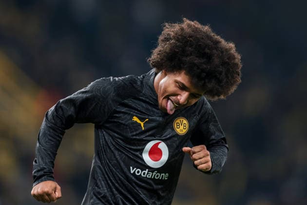 10 12 2025, Football, Season 2025 2026, UEFA Champions League, Matchday 6, Borussia Dortmund FK Bodo Glimt, Karim Adeyemi Borussia Dortmund sticks out its tongue and laughs, Dortmund Signal Iduna Park NRW Germany xRHR PHOTO DEx Copyright: DennisxEwert RHR-FOTOx RHR-FOTO DE
