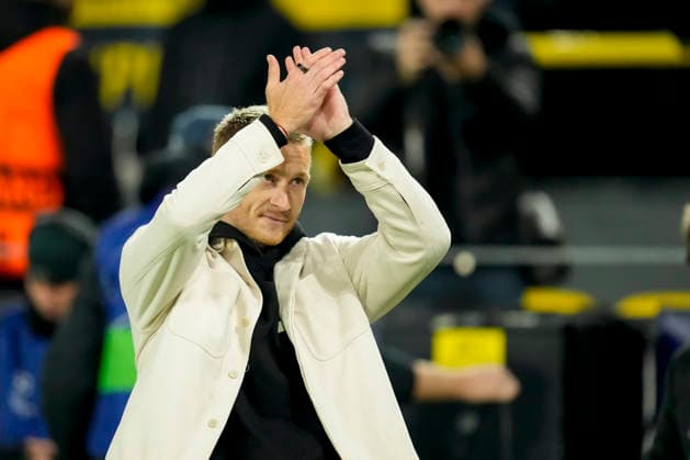 Marco Reus gestures during the UEFA Champions League 2025 26 League Phase MD6 match between Borussia Dortmund and FK Bodo Glimt at BVB Stadion Dortmund on December 10, 2025 in Dortmund, Germany Photo by Alex Gottschalk DeFodi Images