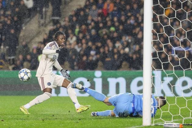 BAKU , 10-12-2025 , Tofiq Bahramov Stadion , Season 2025 2026 , UEFA Champions League football , match between FK Qarabag and Ajax Amsterdam , picture shows Ajax player Don-Angelo Konadu Qarabag - Ajax  x200104979x Copyright: