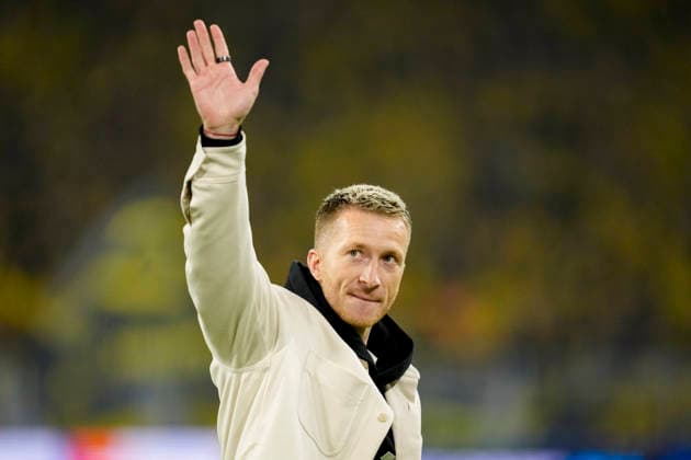 Marco Reus gestures during the UEFA Champions League 2025 26 League Phase MD6 match between Borussia Dortmund and FK Bodo Glimt at BVB Stadion Dortmund on December 10, 2025 in Dortmund, Germany Photo by Alex Gottschalk DeFodi Images