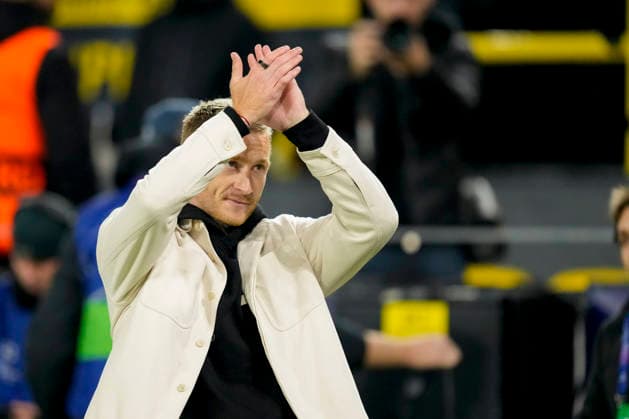 Marco Reus gestures during the UEFA Champions League 2025 26 League Phase MD6 match between Borussia Dortmund and FK Bodo Glimt at BVB Stadion Dortmund on December 10, 2025 in Dortmund, Germany Photo by Alex Gottschalk DeFodi Images