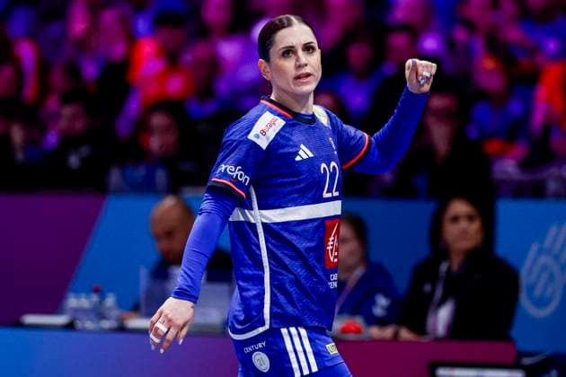 Tamara Horacek of France looks on Denmark v France, Quarter finals - 27th IHF Women s Handball World Championship, WM, Weltmeisterschaft Denmark v France, Ahoy, December 10, 2025, Rotterdam, Netherlands.