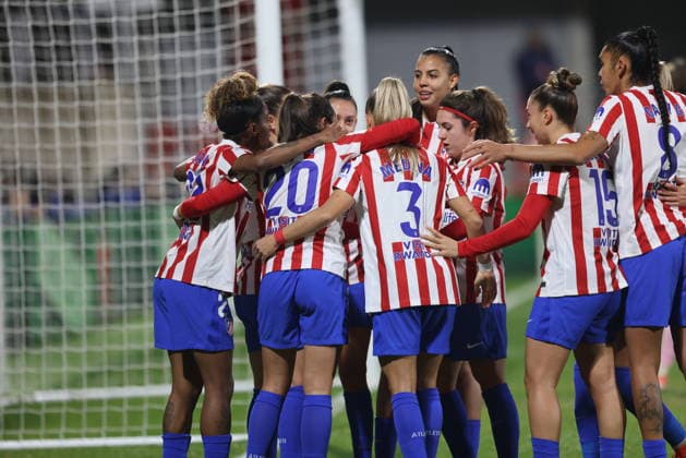ESP, Madrid, Atletico Madrid vs FC Bayern Munich, Womens Champions League, Football, UEFA, 2025 2026 season, Centro Deportivo Wanda Alcala de Henares, 5 Matchday in picture Vilde Boe Risa Atlà tico Madrid 6 , Goal, joy, jubilation and emotion Gol, alegria, jubilo y emocion , 1 0 DFB DFL REGULATIONS PROHIBIT ANY USE OF PHOTOGRAPHS AS IMAGE SEQUENCES AND OR QUASI VIDEO, 10 12 2025 Copyright: HMBxMedia HendrikxHamelau