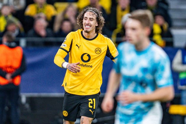 10 12 2025, Borussia Dortmund vs FK Bodo Glimt, UEFA Champions League, Matchday 6 Fabio Silva Borussia Dortmund, 21 Regulations prohibit any use of photographs as image sequences and or quasi video Copyright: xBahhoxKarax