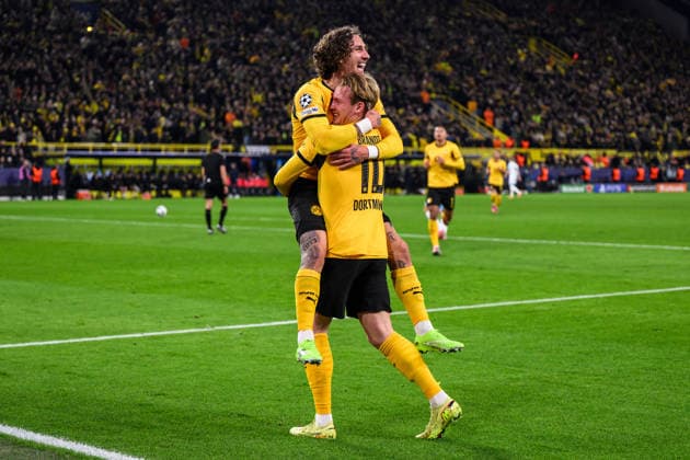 251210 Julian Brandt of Borussia Dortmund celebrates after scoring 1 0 during the UEFA Champions League football match between Borussia Dortmund and Bodo Glimt on December 10, 2025 in Dortmund Photo Marius Simensen BILDBYRAN COP 238 MM0052 bbeng football fotball fotboll soccer uefa champions league mesterligaen bodo glimt borussia dortmund jubel  Copyright: MARIUSxSIMENSEN BB251210ZR003