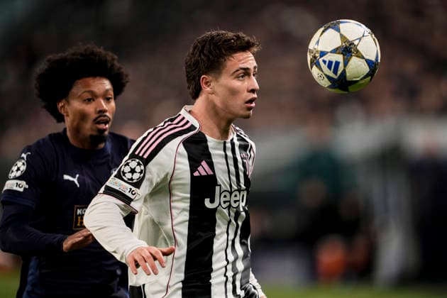 Juventus™s Kenan Yildiz during the Uefa Champions League soccer match, between Juventus and Pafos at the Allianz Stadium in Turin, League phase Matchday 6, north west Italy - December 10, 2025. - Soccer  Copyright: xFabioxFerrari LaPressex