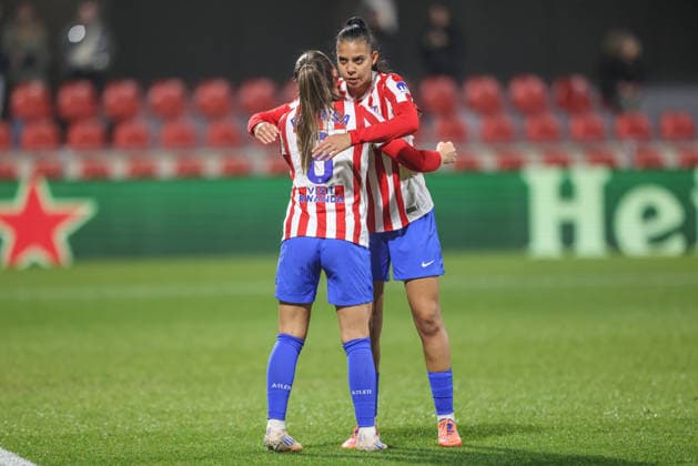 ESP, Madrid, Atletico Madrid vs FC Bayern Munich, WomenÂs Champions League, Football, UEFA, Season 2025 2026, Centro Deportivo Wanda Alcala de Henares, 5 Matchday in picture Vilde Boe Risa, Goal, joy, jubilation and emotion Gol, alegria, jubilo y emocion DFB DFL REGULATIONS PROHIBIT ANY USE OF PHOTOGRAPHS AS IMAGE SEQUENCES AND OR QUASI VIDEO, 10 12 2025 Copyright: HMBxMedia HendrikxHamelau