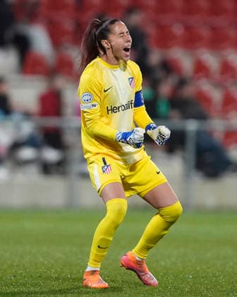 CLUB ATLETICO DE MADRID v FC BAYERN MUNCHEN. UEFA WOMEN S CHAMPIONS LEAGUE 2025 2026. ROUND 5. Club Atletico de Madrid™s Lola Gallardo celebrates goal during UEFA Women s Champions League, Round 5. December 10,2025.(ALTERPHOTOS Acero) Alcala de HenaresSpain  Copyright: xAcerox