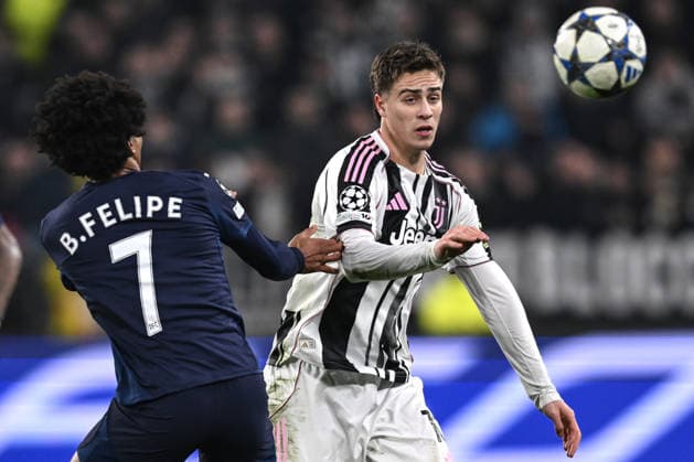 Db Torino 10 12 2025 - Champions League Juventus-Pafos foto Daniele Buffa Image nella foto: Kenan Yildiz-Bruno 