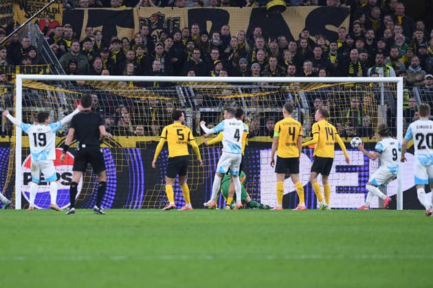 Soccer UEFA Champions League matchday 6 Borussia Dortmund FK Bodö Glimt on 10 12 2025 at Signal Iduna Park in Dortmund Goal to 1 1 by Haitam Aleesami Bodö xRx