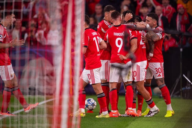 December 10, 2025, Lisboa, Lisboa, Portugal: LISBON, PORTUGAL - DECEMBER 10: RICHARD RIOS from SL Benfica is seen celebrating his goal during the UEFA Champions League 2025 26 match round 6 between SL Benfica and SSC Napoli SC at Estadio do Lisboa e Benfica on December 10, 2025 in Lisboa, Portugal Lisboa Portugal - ZUMAl192 20251210_zsp_l192_039 Copyright: xMiguelxLemosx