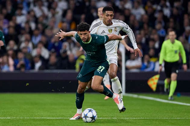 December 10, 2025, Madrid, Madrid, Spain: Jude Bellingham of Real Madrid CF and Matheus Nunes of Manchester City FC during the UEFA Champions League football match between Real Madrid CF and Manchester City FC at Santiago Bernabeu Stadium in Madrid, Spain, december 10, 2025 Madrid Spain - ZUMAa206 20251210_zsp_a206_026 Copyright: xRubenxAlbarranx