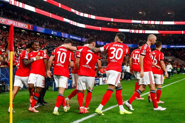 Estadio da Luz Leandro Barreiro of SL Benfica celebrates after scoring the team s second goal during the Champions League match between SL Benfica and SSC Napoli at Estadio da Luz on December 10, 2025. Champions League - SL Benfica vs SSC Napoli (Valter Gouveia SPP) Copyright: xValterxGouveia SPPx spp-en-VaGo-_MG_8373