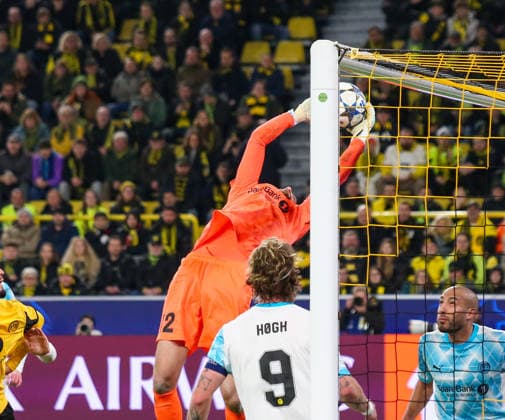 Football UEFA Champions League 2025 26, 6 Matchday League Phase Borussia Dortmund vs FK Bodo Glimt Bodo Glimt Signal Iduna Park Stadion Dortmund Nikita Haikin FK Bodo Glimt, 12 Dortmund Copyright: xAymanxAlahmedx