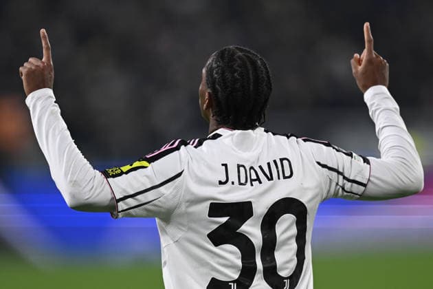 Db Torino 10 12 2025 - Champions League Juventus-Pafos foto Daniele Buffa Image nella foto: esultanza gol Jonathan David 