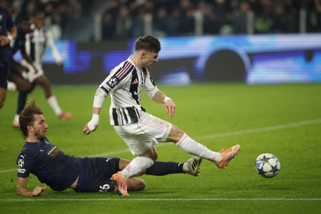 Francisco Conceicao of Juventus FC during the Uefa Champions League,2025 26 season, football match between Juventus FC and Pafos FC, on 10 December 2025 at Allianz Stadium, Turin, Italy. Photo Nderim KACELI  Copyright: xNderimxKaceli IPAxSportx xipa-agency.netx xx IPA_69007207 IPA_Agency_IPA69007207