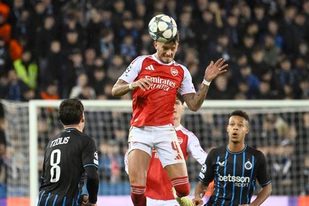 Club Brugge v Arsenal - UEFA Champions League BRUGGE, BELGIUM - DECEMBER 10 : White Ben defender of Arsenal during the UEFA Champions League 2025 26 League Phase MD6 match between Club Brugge and Arsenal on December 10, 2025 in Brugge, Belgium, 10 12 2025 Brugge Belgium  Copyright: xPeterxDexVoechtx