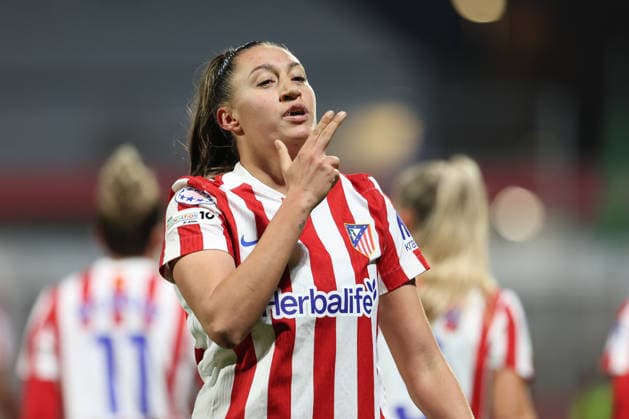 December 10, 2025, Alcala De Henares, Madrid, Spain: Fiamma of Atletico de Madrid celebrates a goal during the UEFA Women s Champions League match between Atletico de Madrid and Bayern Munchen at Centro Deportivo Wanda, on December 10, in Alcala de Henares, Madrid, Spain. Alcala De Henares Spain - ZUMAa181 20251210_zaa_a181_285 Copyright: xIrinaxR.xHipolitox