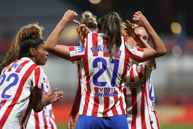 December 10, 2025, Alcala De Henares, Madrid, Spain: Fiamma of Atletico de Madrid celebrates a goal during the UEFA Women s Champions League match between Atletico de Madrid and Bayern Munchen at Centro Deportivo Wanda, on December 10, in Alcala de Henares, Madrid, Spain. Alcala De Henares Spain - ZUMAa181 20251210_zaa_a181_289 Copyright: xIrinaxR.xHipolitox