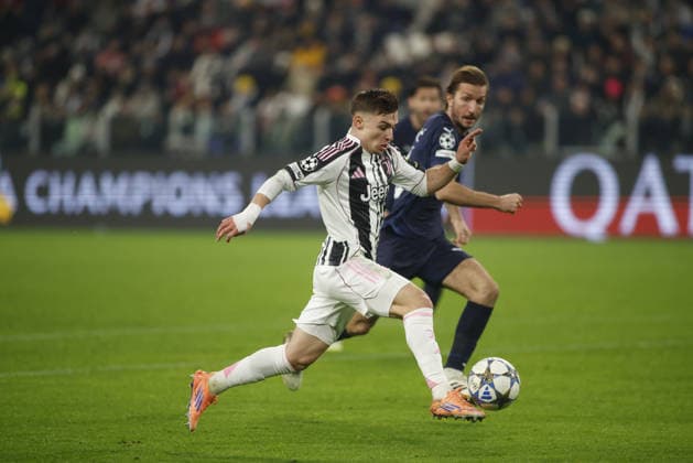 Francisco Conceicao of Juventus FC during the Uefa Champions League,2025 26 season, football match between Juventus FC and Pafos FC, on 10 December 2025 at Allianz Stadium, Turin, Italy. Photo Nderim KACELI  Copyright: xNderimxKaceli IPAxSportx xipa-agency.netx xx IPA_69007198 IPA_Agency_IPA69007198