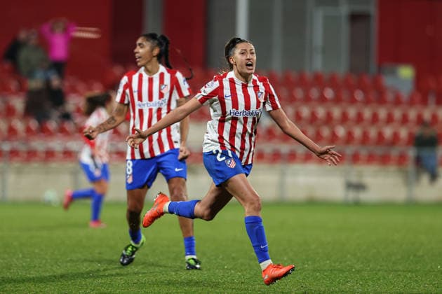 December 10, 2025, Alcala De Henares, Madrid, Spain: Fiamma of Atletico de Madrid celebrates a goal during the UEFA Women s Champions League match between Atletico de Madrid and Bayern Munchen at Centro Deportivo Wanda, on December 10, in Alcala de Henares, Madrid, Spain. Alcala De Henares Spain - ZUMAa181 20251210_zaa_a181_315 Copyright: xIrinaxR.xHipolitox