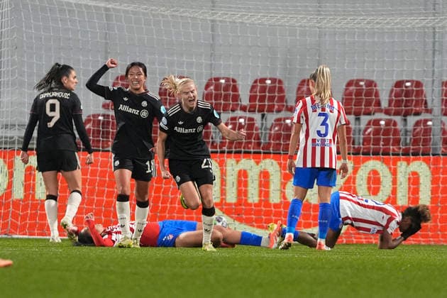 CLUB ATLETICO DE MADRID v FC BAYERN MUNCHEN. UEFA WOMEN S CHAMPIONS LEAGUE 2025 2026. ROUND 5. FC Bayern Munchen s Pernille Harder celebrates goal during UEFA Women s Champions League, Round 5. December 10,2025.(ALTERPHOTOS Acero) Alcala de HenaresSpain  Copyright: xAcerox