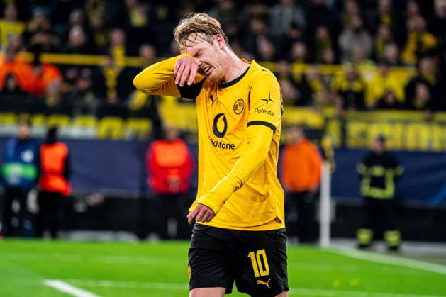 2025-12-10 Borussia Dortmund v FK Bodo Glimt - UEFA Champions League 2025 26 League Phase MD6 DORTMUND, GERMANY - DECEMBER 10: Julian Brandt of Borussia Dortmund disappointed during the UEFA Champions League 2025 26 League Phase MD6 match between Borussia Dortmund and FK Bodo Glimt at BVB Stadion Dortmund on December 10, 2025 in Dortmund, Germany. (Photo by Gabriel Calvino Alonso BSR Agency) Dortmund Germany Content not available for redistribution in The Netherlands directly or indirectly through any third parties. Copyright: xBSRxAgencyx