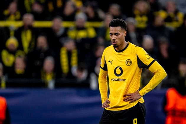 Borussia Dortmund midfielder Felix Nmecha, during the match Borussia Dortmund vs FK Bodo Glimt at the BVB Stadion Dortmund for the Champions League League phase Matchday 6 season 2025 2026 in DORTMUND, Germany on 10 December 2025, photo by Stefan Koops EYE4images DeFodi Images