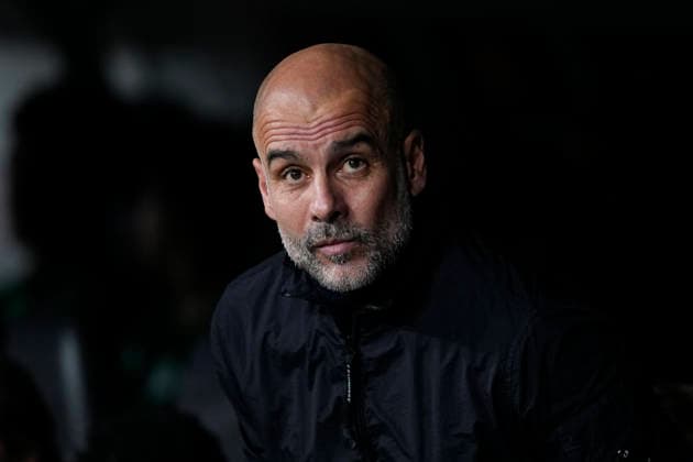 December 10, 2025, Madrid, Madrid, Spain: Pep Guardiola, head coach of Manchester City, looks on during the UEFA Champions League 2025 26 League Phase MD6 match between Real Madrid C.F. and Manchester City at Bernabeu stadium on December 10, 2025 in Madrid, Spain. Madrid Spain - ZUMAa181 20251210_zaa_a181_200 Copyright: xOscarxJ.xBarrosox