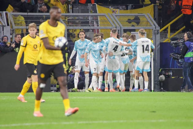 10 12 2025, xgrfx, Football UEFA Champions League , Borussia Dortmund Bodo Glimt v l Tor, Jens Hauge Bodo Glimt DFL DFB REGULATIONS PROHIBIT ANY USE OF PHOTOGRAPHS as IMAGE SEQUENCES and or QUASI VIDEO Signal Iduna Park