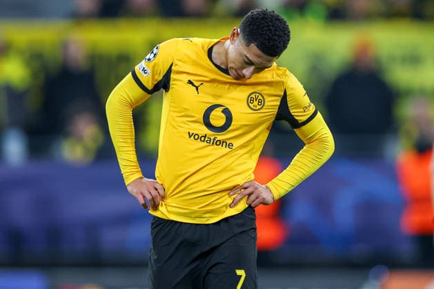 10 12 2025, Football, UEFA Champions League, Borussia Dortmund FK Bodö Glimt, BVB Stadion, Matchday 5, Season 2025 2026 Jobe Bellingham BVB 07 dissatisfied after the 2 2 final score Regulations prohibit any use of photographs as image sequences and or quasi video Nordrhein Westfalen Germany