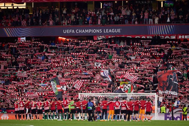 Athletic Club v Paris Saint-Germain FC - UEFA Champions League 2025-26 League Phase MD6 Players of Athletic Club reacts to the fans at the end of the UEFA Champions League 2025-26 League Phase MD6 match between Athletic Club and Paris Saint-Germain FC at San Mames on December 10, 2025, in Bilbao, Spain. Bilbao San Mames Basque Coountry Spain RL_ATHvPSG_CL_000310 Copyright: xRicardoxLarreinax