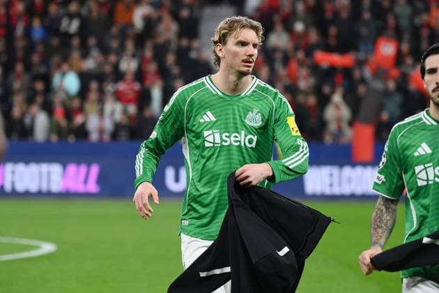 Nick Woltemade Newcastle United 10 12 2025, Football, UEFA Champions League 2025 2026, Matchday 6, Bayer 04 Leverkusen Newcastle United 2 2 UEFA regulations prohibit any use of photographs as image sequences and or quasi video Leverkusen BayArena Nordrhein Westfalen Germany Team2