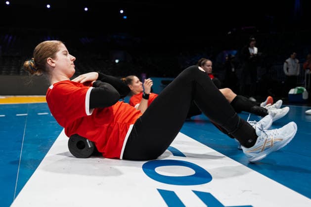 Handball, Womens World Championship Germany Training Nina Engel Germany with the Blackroll Rotterdam Ahoey Netherlands