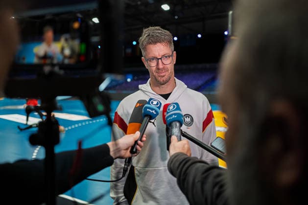 Handball, Womens World Championship Germany Training Coach Markus Gaugisch Germany in an interview Rotterdam Ahoey Netherlands