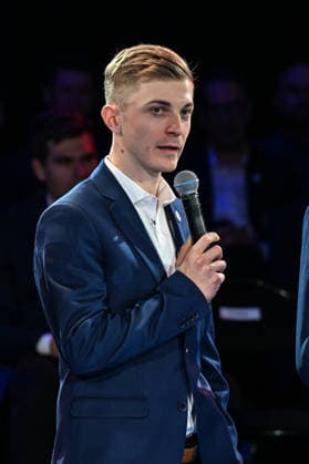 Decathlon - CMA CGM Cycling Team 2026 Presentation French rider Paul Lapeira participates in the team presentation ahead of the 2026 season in Villeneuve d Ascq, France, on December 11, 2025, at the Decathlon Campus store. Villeneuve d Ascq France  Copyright: xGautierxDemouveauxx originalFilename:demouveaux-notitle251211_npMEZ.jpg